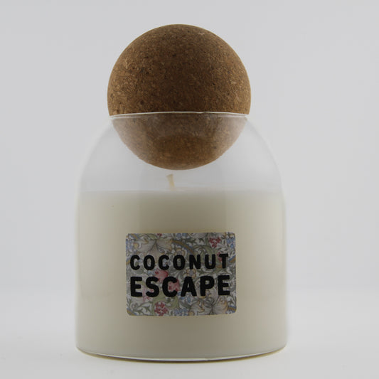 Cork Ball Candle, Coconut Escape