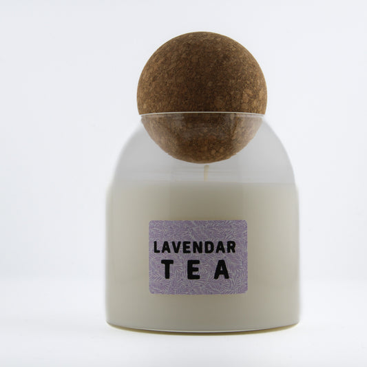 Cork Ball Candle, Lavendar Tea