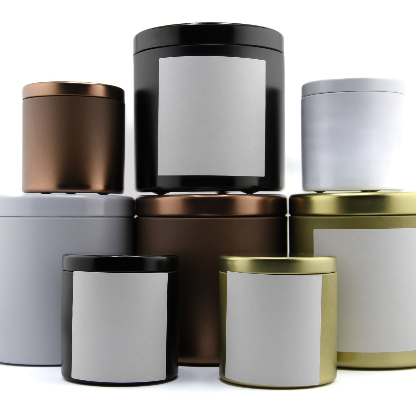 Wholesale White Tin Candle, Small